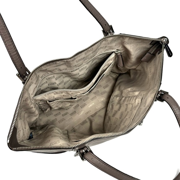 Michael Kors Mauve Gray Pebbled Leather Tote Bag in good condition. - Picture 9 of 16
